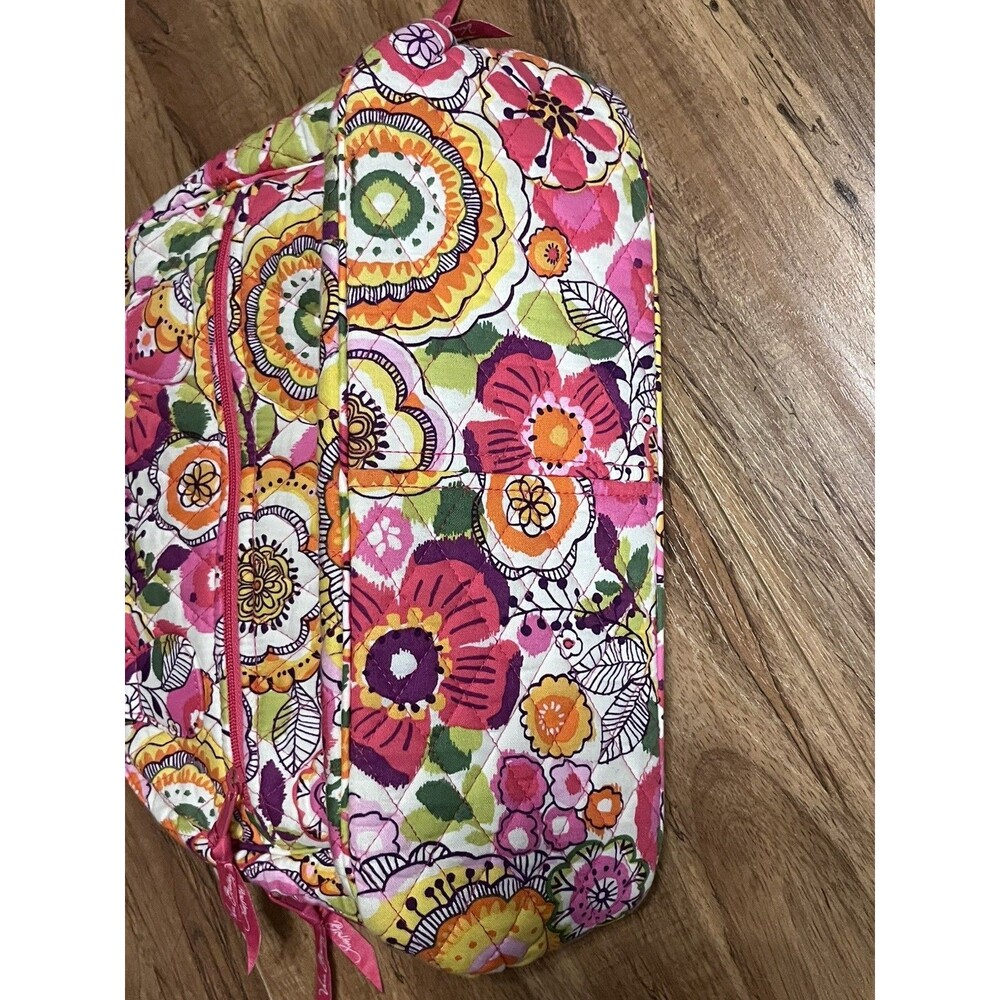Vera Bradley Turn Lock Satchel Pink Swirls NWOT Retired Floral Handbag 13459 - Picture 8 of 12